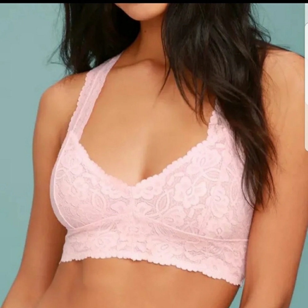 New Free People Pink Lace Bralette